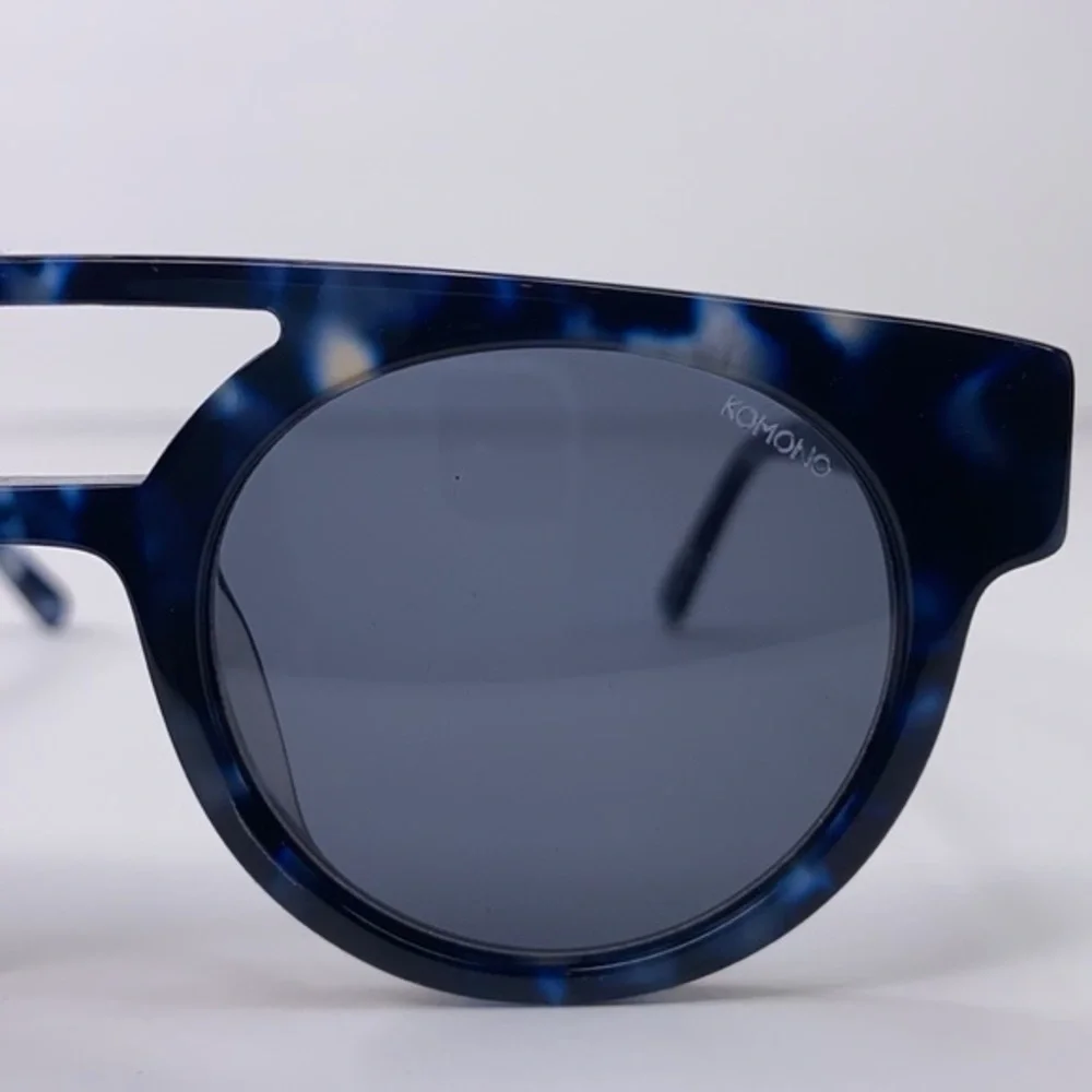 KOMONO DREYFUSS sunglasses Blue & Black NEW NWT round